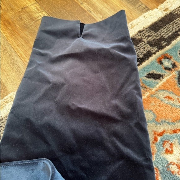 BerWich Italian Blue Velvet Higb Waist Cropped Ankle Pants Side Zip Size 48 L - Picture 5 of 8